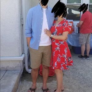 Yumi Kim Silk Coral/Red Wrap Dress